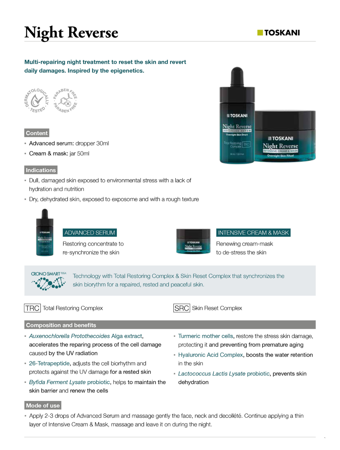 Night Reverse intensive cream &amp; mask